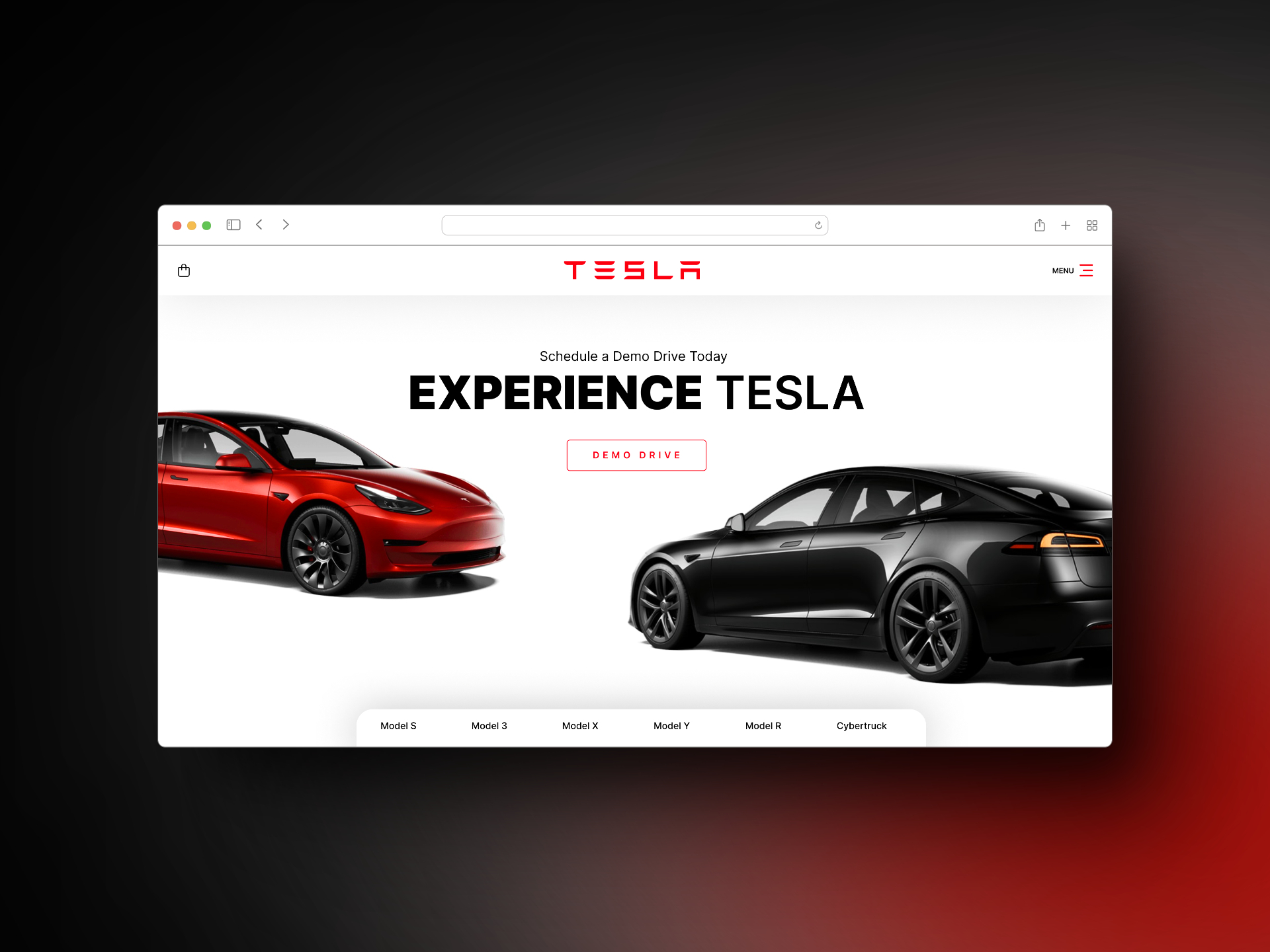 Tesla, Webdesign, Tesla Model 3, Model S, UX/UI Design